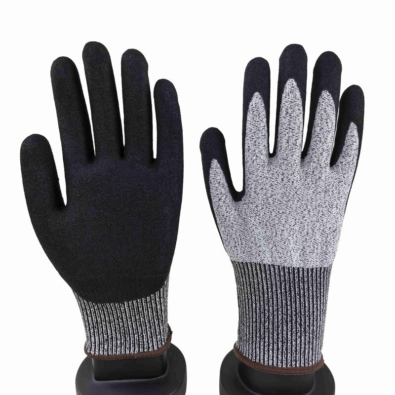 Cut Resistant Gloves Manufacturer - OEM/ODM Custom ANSI A5 Sandy Nitrile Gloves