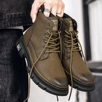 Leather Boots Manufacturer - OEM/ODM Custom British Style Waterproof Lace Up Boots