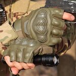 Tactical Gloves Manufacturer - OEM/ODM Custom Sheepskin Half Finger Shooting Gloves