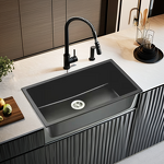 Kitchen Sink Manufacturer - OEM/ODM Custom Black Granite Single Bowl Basin Sink