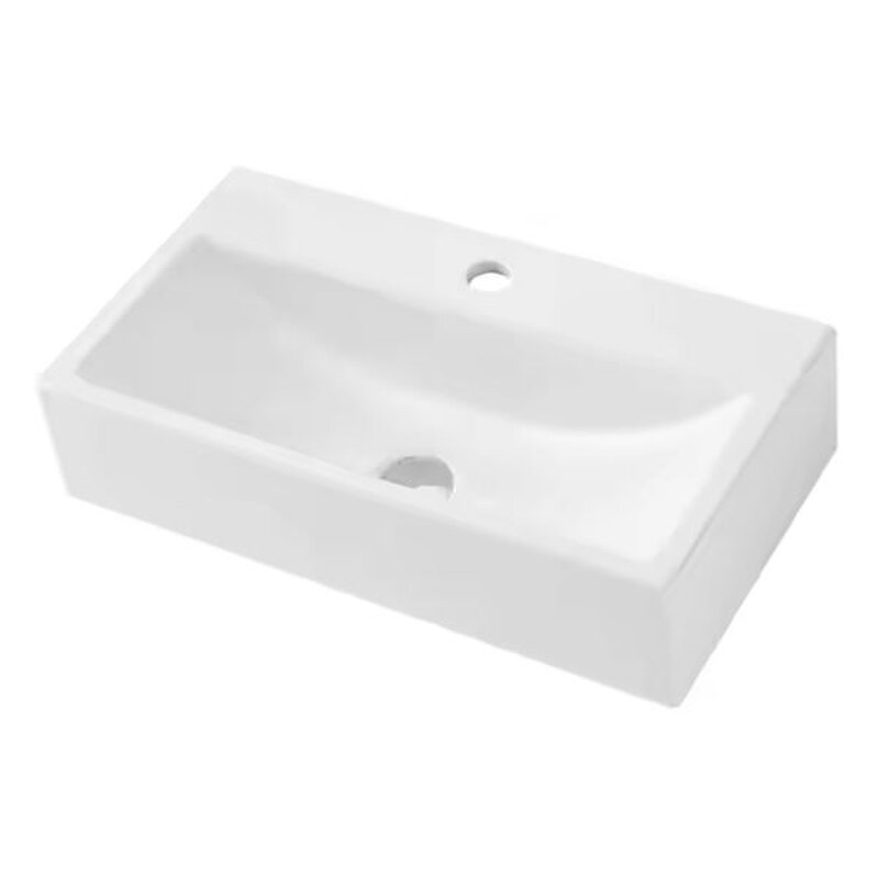 Ceramic Basin Manufacturer - OEM/ODM Custom Single-Hole Rectangular Wash Sink