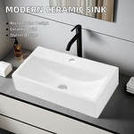 Ceramic Basin Manufacturer - OEM/ODM Custom Single-Hole Rectangular Wash Sink