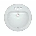 Ceramic Bathroom Sink Manufacturer - OEM/ODM Custom Round Drop-In 3 Hole Basin