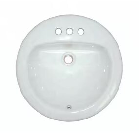 Ceramic Bathroom Sink Manufacturer - OEM/ODM Custom Round Drop-In 3 Hole Basin