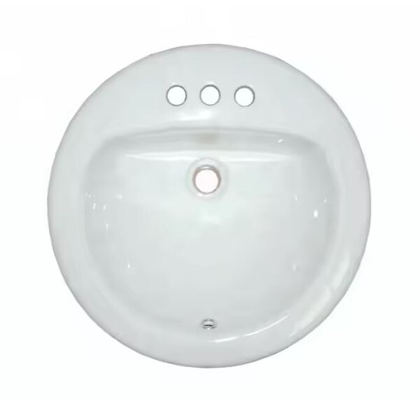 Ceramic Bathroom Sink Manufacturer - OEM/ODM Custom Round Drop-In 3 Hole Basin