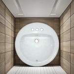Ceramic Bathroom Sink Manufacturer - OEM/ODM Custom Round Drop-In 3 Hole Basin