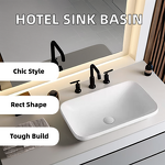 Ceramic Basin Manufacturer - OEM/ODM Custom Rectangular Hotel Grade Wash Sink