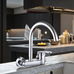 Kitchen Faucet Manufacturer - OEM/ODM Custom Wall Mounted 2-Hole Single Handle Faucet