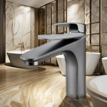 Basin Faucet Manufacturer - OEM/ODM Custom Single-Hole Brushed Gold Mixer Tap