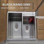 Kitchen Sink Manufacturer - OEM/ODM Custom Black Nano Stainless Steel Single Sink