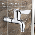 Bathroom Faucet Manufacturer - OEM/ODM Custom Double Nozzle Brass Faucet Accessory