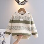 Boys Sweater Supplier - Custom Velvet Pullover OEM