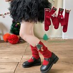 Girls Socks Supplier - Christmas Calf Socks OEM