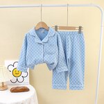 Children's Pajamas Factory - Custom Plaid Cardigan Set