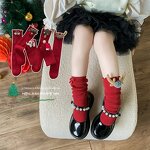 Girls Socks Supplier - Christmas Calf Socks OEM