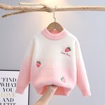 Girls Sweater Factory - Custom Strawberry Embroidery OEM