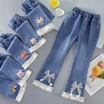 Girls Pants Manufacturer - Custom Flared Jeans OEM