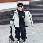 Boys Autumn Coat Supplier - Printed Hooded Long Sleeve