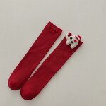 Girls Socks Supplier - Christmas Calf Socks OEM