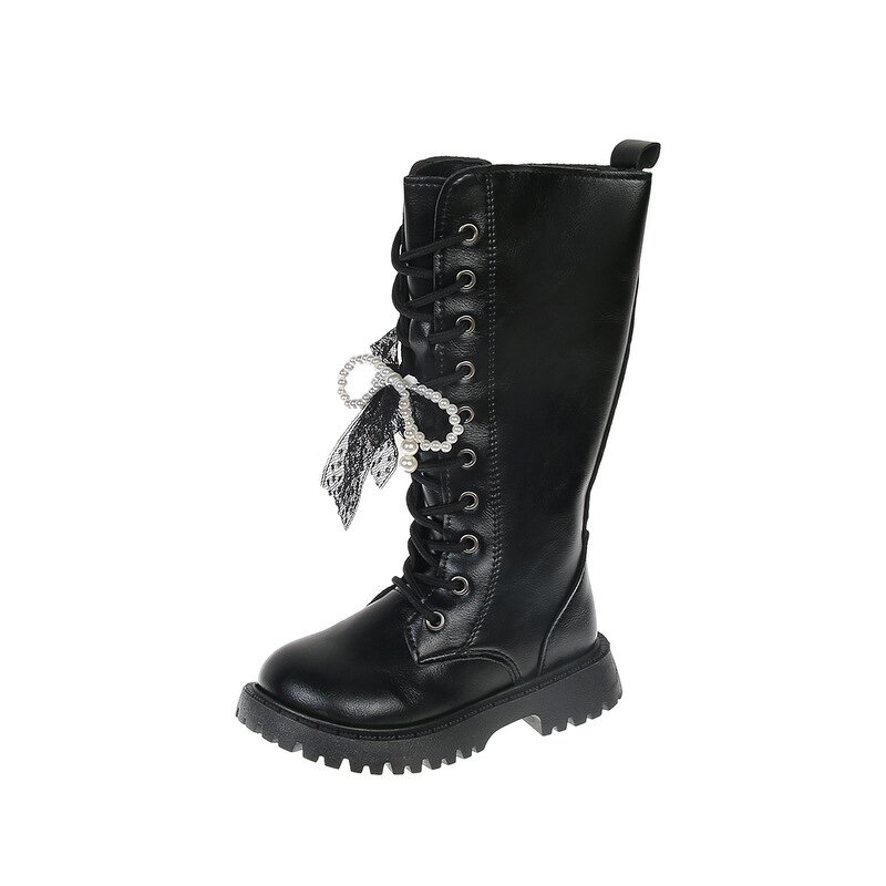 Children's Boots Manufacturer - Velvet Knee-High Boots