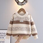 Boys Sweater Supplier - Custom Velvet Pullover OEM