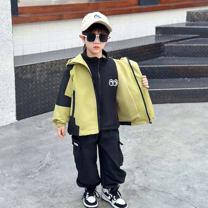 Boys Autumn Coat Supplier - Printed Hooded Long Sleeve