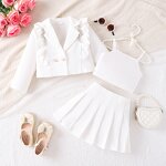 Girls Clothing Set Manufacturer - Custom 3 Pieces Outwear