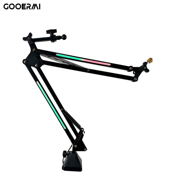 Microphone Stand Manufacturer - OEM/ODM RGB Rotatable Sturdy Metal Desk Stand