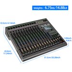 Audio Console Mixer Manufacturer - OEM/ODM 14 Channel USB DSP Effects Mixer