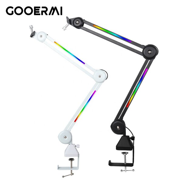 Microphone Stand Manufacturer - OEM/ODM Metal Desk Stand with Colorful Light Arm
