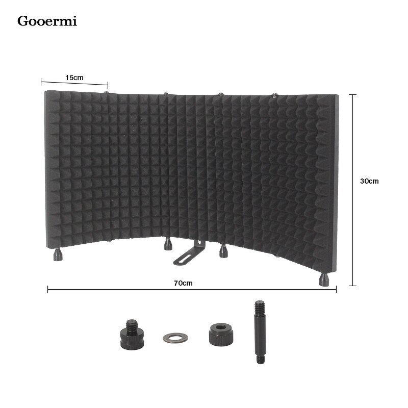 Microphone Isolation Shield Manufacturer - OEM/ODM 5 Door Metal Folding Shield