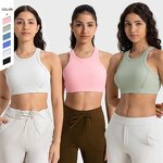 Sports Bra Manufacturer - OEM/ODM Custom Vertical Ribbed High Neck Bra