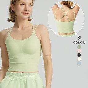 Women's Halter Tops Manufacturer - OEM/ODM Custom Chest Pad High-Elastic Vest