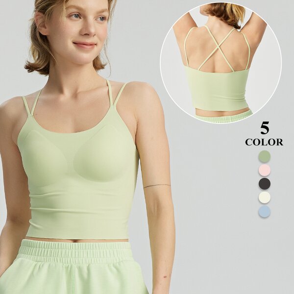 Women's Halter Tops Manufacturer - OEM/ODM Custom Chest Pad High-Elastic Vest