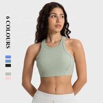 Sports Bra Manufacturer - OEM/ODM Custom Vertical Ribbed High Neck Bra