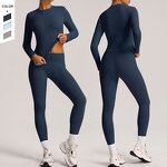 Women's Yoga Suit Set Manufacturer - OEM/ODM Custom Fleece Long Sleeve Leggings Set