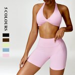 Women's Gym Sportswear Manufacturer - OEM/ODM Custom Contorted Fold Halterneck Suit