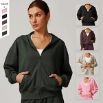 Women's Hoodie Manufacturer - OEM/ODM Custom Full Open Zipper Loose Hoodie