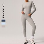 Women's Yoga Suit Set Manufacturer - OEM/ODM Custom Fleece Long Sleeve Leggings Set