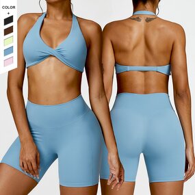 Women's Gym Sportswear Manufacturer - OEM/ODM Custom Contorted Fold Halterneck Suit