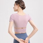 Women's Sports T-shirt Manufacturer - OEM/ODM Custom U Neck Back Slotted T-shirt