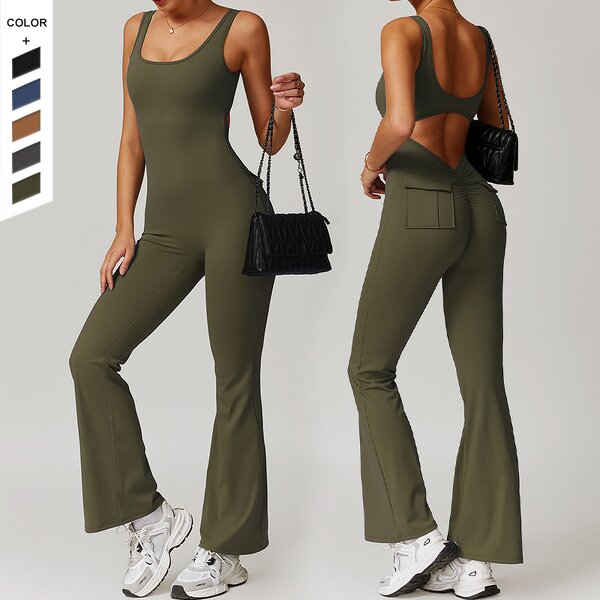 Women's Jumpsuit Manufacturer - OEM/ODM Custom Elasticity Seamless Yoga Fit Jumpsuit