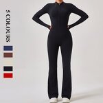 Women's Jumpsuit Manufacturer - OEM/ODM Custom Long-Sleeved Zipper Hip Lifting Jumpsuit