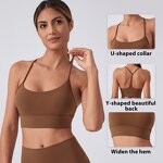 Sports Bra Manufacturer - OEM/ODM Custom Seamless Y-Line Halter Yoga Bra