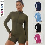 Women's Jumpsuit Manufacturer - OEM/ODM Custom Half Zipper Collar Tight Fitting Bodysuit