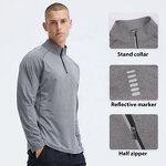 Men's Sports Top Manufacturer - OEM/ODM Custom Half Zip Running Stand up Collar Top