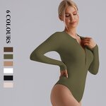 Women's Bodysuit Manufacturer - OEM/ODM Custom Long Sleeve Quick Dry Nude Jumpsuit