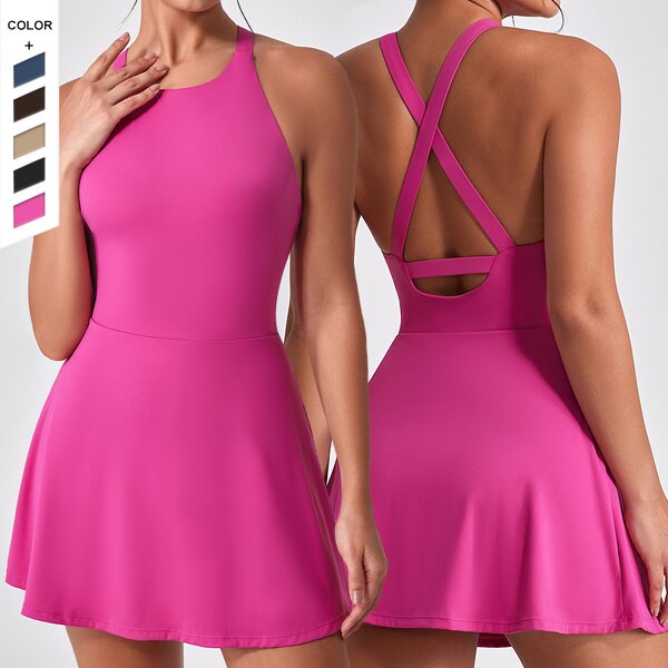 Women's Sports Dress Manufacturer - OEM/ODM Custom Cross Strap Yoga Tennis Skirt