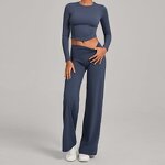 Women's Yoga Set Manufacturer - OEM/ODM Custom 2-Piece Seamless Long Sleeve Set