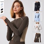 Women's Jacket Manufacturer - OEM/ODM Custom Contrasting Thread Slim Zipper Jacket